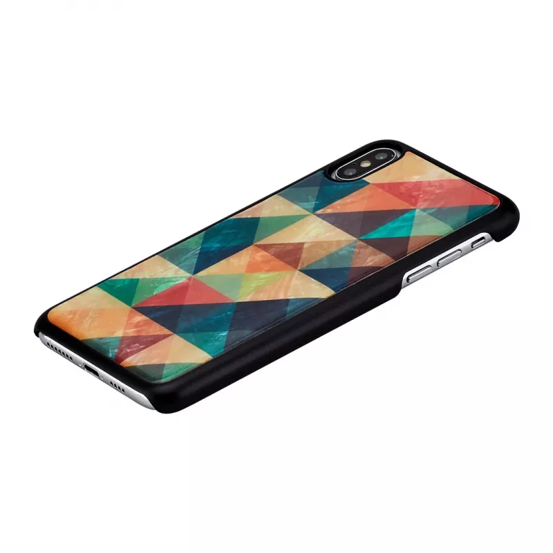 Capa para telemóvel iKins para iPhone XS Max — padrão de mosaico, preta