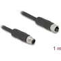 Cabo de sensor/atuador DeLOCK 80519 1 m RST M12 preto