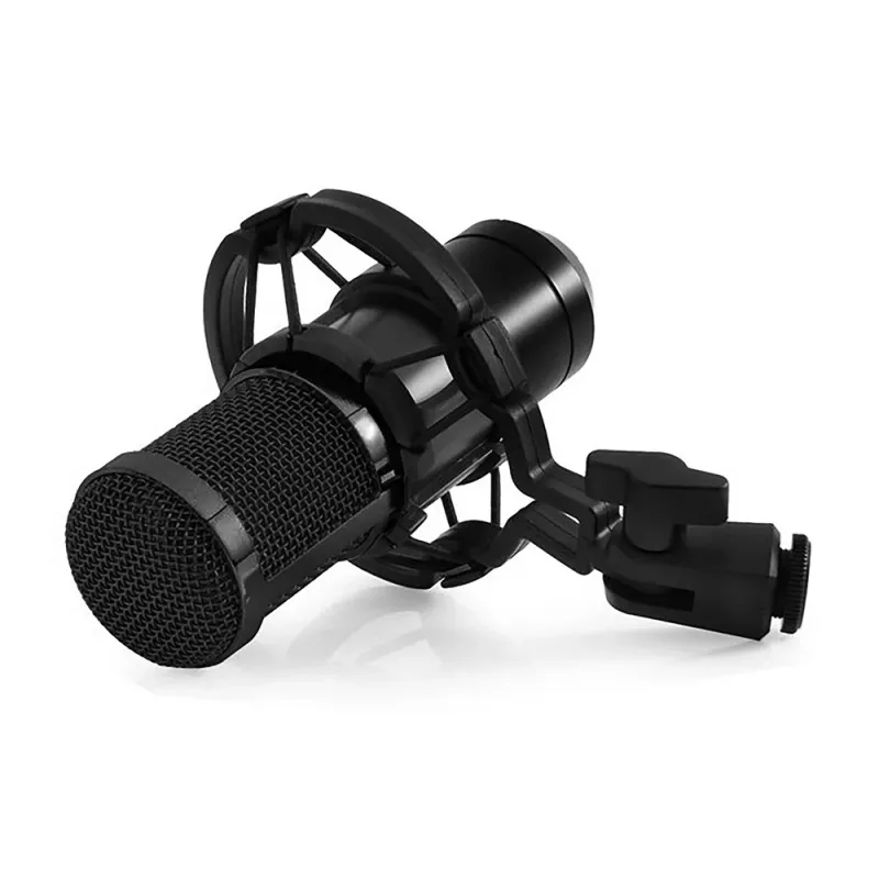 Microfone para PC com fios MEDIA-TECH MT397K com entrada XLR, suporte de mesa, cabo de 2,4 m, 20–20000 Hz, sensibilidade -32 dB