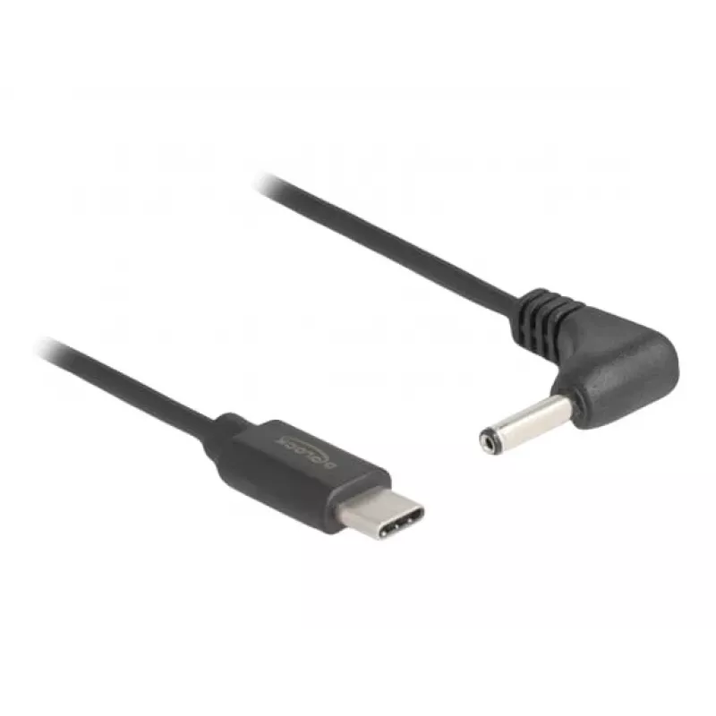 Cabo de alimentação DeLOCK 85393 preto 1,5 m USB-C 3,5 x 1,35 mm