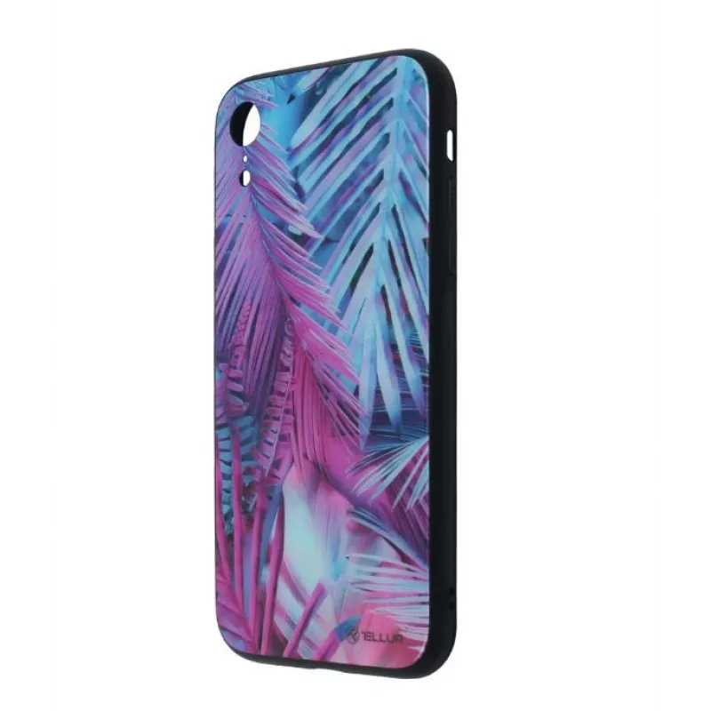 Película de vidro Tellur Cover Glass Print para iPhone XR com design de palmeira impresso