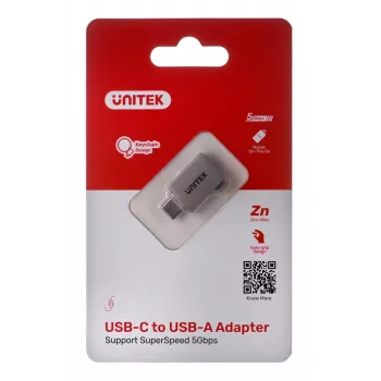 Adaptador UNITEK USB-C-USB-A 3.1 GEN1, M/F, A1025GNI