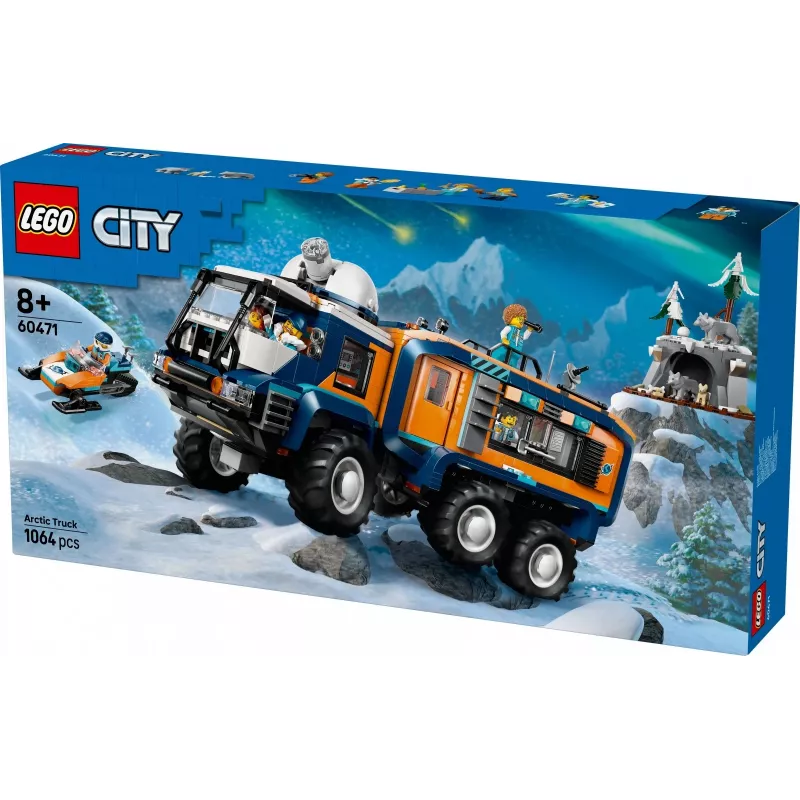 LEGO City Camião de expedição ao Ártico 60471 – conjunto de 1064 peças com 4 minifiguras, laboratório móvel, para crianças a partir dos 8 anos
