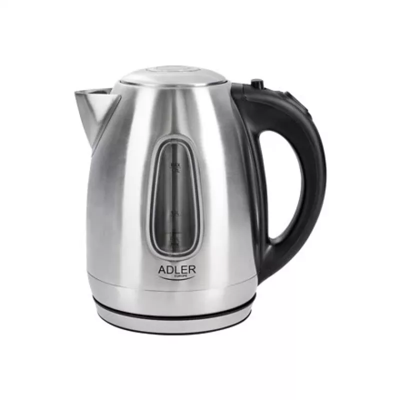 Chaleira elétrica Adler AD1223 — 1,7 l, 2000 W, aço inoxidável com detalhes pretos