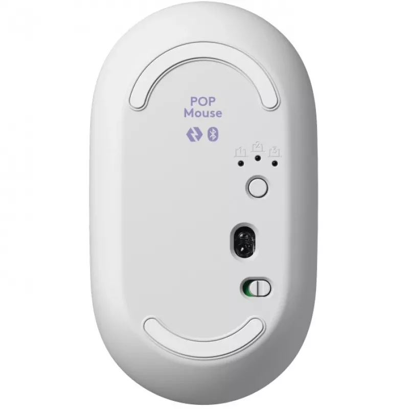 Logitech POP Icon Combo - Conjunto de teclado e rato - sem fios - Bluetooth LE - QWERTY - US International - lilás, Off-White (920-013078)