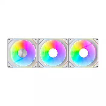 Ventoinha para caixa Darkflash Gauss G24 3-in-1 branco 120 mm — conjunto de 3, 120 mm