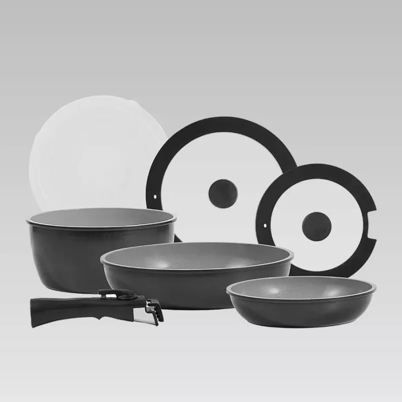Conjunto de panelas Maestro MR-4800-7, conjunto de 7 peças de panelas e frigideiras