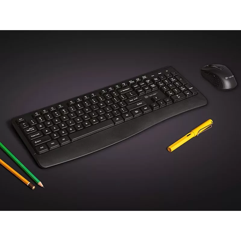 Kit de teclado e rato sem fios Tracer Bartix II RF Nano, 2,4 GHz, preto