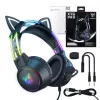 Headset Onikuma X15 PRO headset gaming gato preto