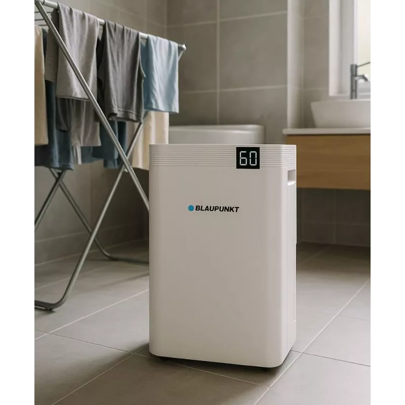 Desumidificador BLAUPUNKT ADH801 — 20 l/dia (máx. 36 l/24h), depósito de 4,2 l, 600 W, R290, visor LED