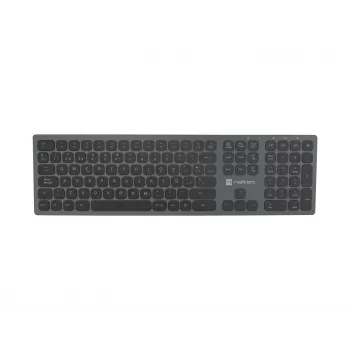 Teclado Universal NATEC NKL-1830 RF Wireless Bluetooth QWERTY Espanhol Preto Cinzento