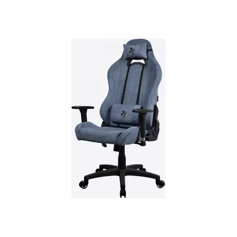 Cadeira gaming Arozzi Torretta SoftFabric Blue — design ergonómico, altura e braços ajustáveis