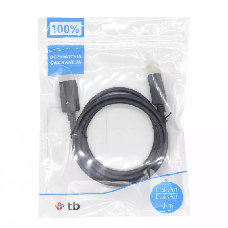Cabo DisplayPort TB M/M 1,8 m, preto (AKTBXVDMDPPG18B)