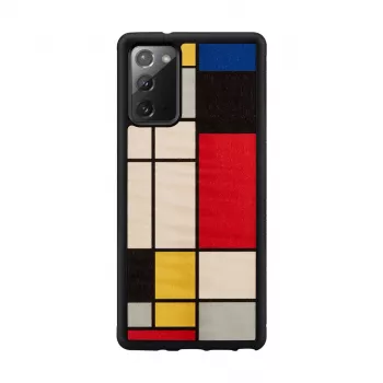 Capa protetora Man and Wood Galaxy Note 20 Mondrian Wood preta