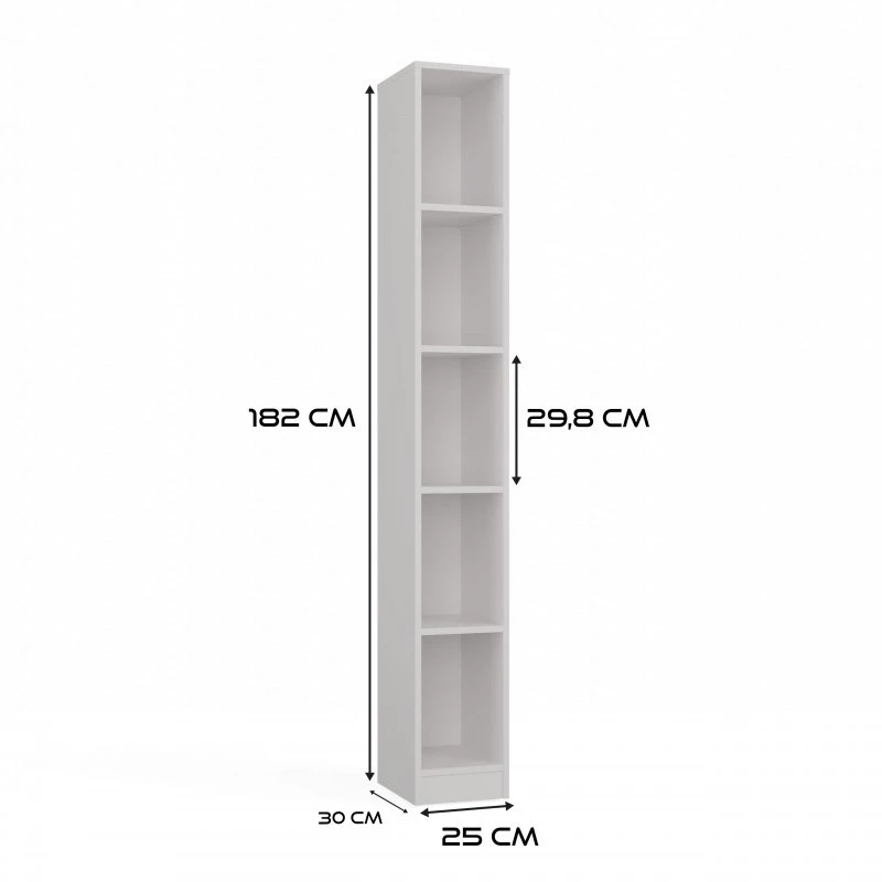 Estante top e shop REGAŁ R25 25 cm branco – estante de uma peça