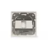 Digitus | Placa de parede para módulos Keystone, tipo alemão, placa central 50x50 mm, moldura 80x80 mm | DN-93811