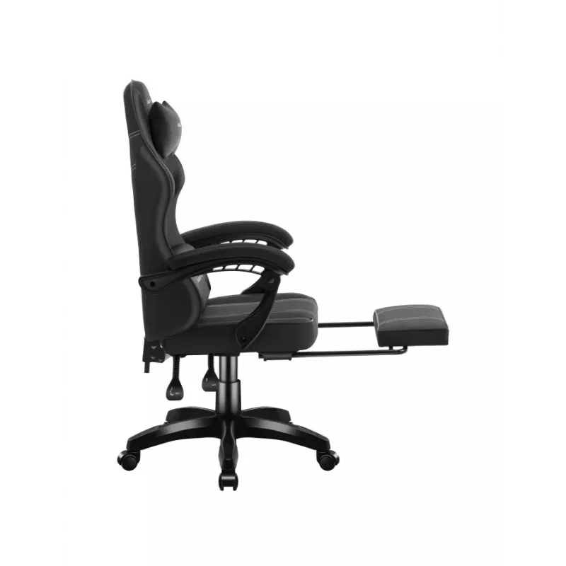 Cadeira gaming huzaro Force 3.7 Carbon preto – ergonómica, altura ajustável 107,5–116,5 cm, 5 rodas, almofadas lombar e cervical