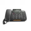 Telefone analógico Gigaset DL380 com identificação de chamadas, auscultador com fios, preto