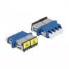 Acoplador de fibra ótica DeLOCK 86903 LC quad fêmea para LC quad fêmea monomodo azul