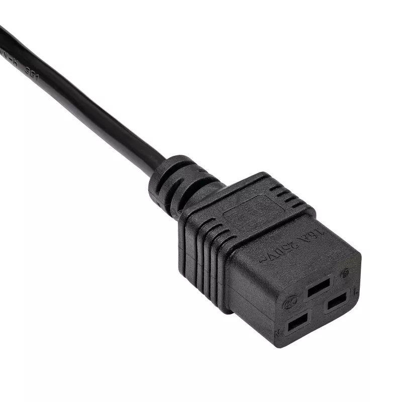 Cabo de extensão para servidor Akyga AK-UP-03 IEC C20 para C19, 1,8 m, preto