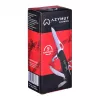 Faca de bolso AZYMUT HK20018 — multiferramenta completa, 9 funções, aço inoxidável 420J2/3CR13, fechada 11 cm, 146 g, estojo de couro, porta-chaves