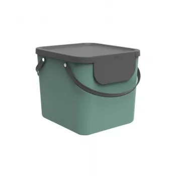 Contentor de resíduos rotho Albula 40 L retangular plástico, verde, 40 L, 400×358×340 mm