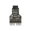 Adaptador de cabo DeLOCK 60045 9 pinos USB 2.0 2 x pin header de 9 pinos preto