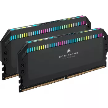 32 GB Corsair DIMM 6200 (2x 16 GB) kit duplo (preto. CMT32GX5M2X6200C36. Dominator Platinum RGB. INTEL XMP)