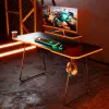 Secretária gaming Maclean NanoRS com prateleira para monitor máx. 50 kg altura 850 mm Preto RS170, mesa gaming, preto