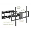 Suporte de TV Gembird WM-120 pc(s)-01 3,05 m (120) preto