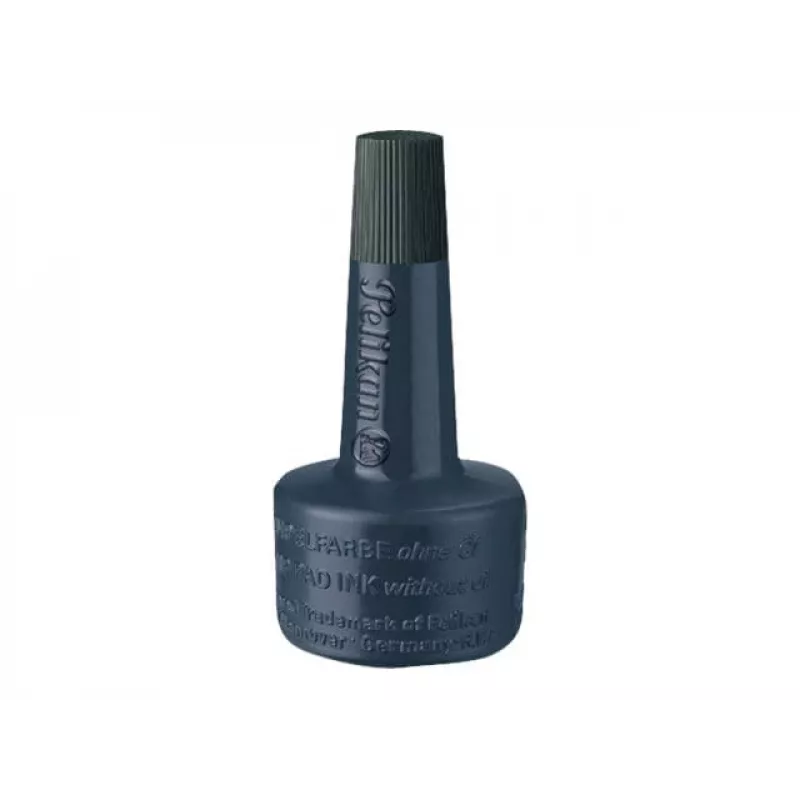 Tinta de carimbo PELIKAN sem óleo preto 4K sem óleo de secagem rápida conteúdo 28 ml (00351197)