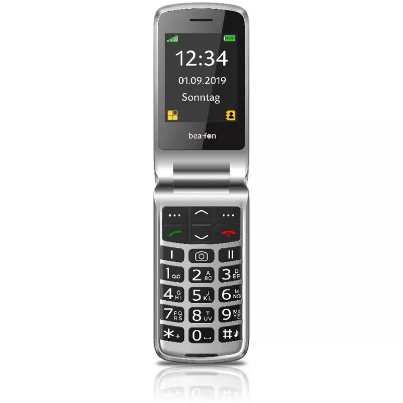 Telemóvel para seniores Bea-fon SL495 (sem fonte de alimentação) – preto prateado