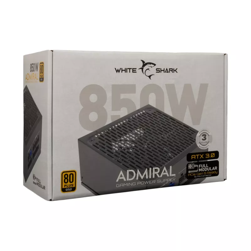 Fonte de alimentação White Shark GPSU-850W Admiral 850W