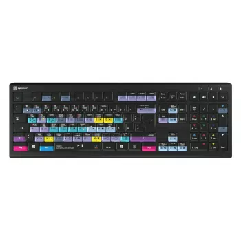 Teclado Logickeyboard ASTRA 2 USB QWERTZ inglês preto tamanho completo 108 teclas