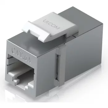 Acoplador Keystone Ubiquiti UACC-Keystone-Coupler-C6A plano aço inoxidável RJ-45