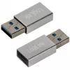 Adaptador LogiLink AU0056 USB 3.2 Gen 1 USB Type-C conector fêmea Prateado
