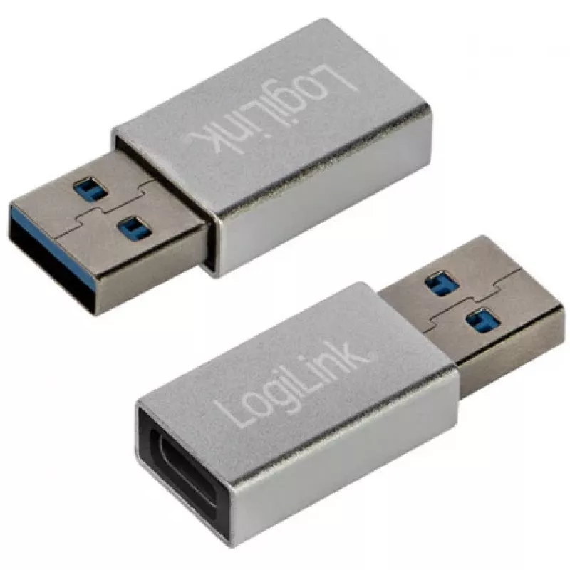 Adaptador LogiLink AU0056 USB 3.2 Gen 1 USB Type-C conector fêmea Prateado