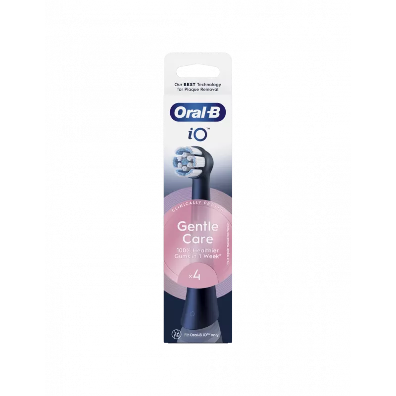 Cabeças de escova de substituição Oral-B iO Gentle Care, preto, 4 peças