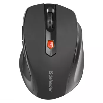 Rato ótico sem fios RF para destro DEFENDER ULTRA MM-315 — 1600 DPI, 6 botões, recetor USB, preto