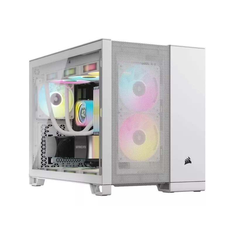 Corsair 2500D AIRFLOW caixa de PC Micro ATX de câmara dupla – branco CC-9011264-WW