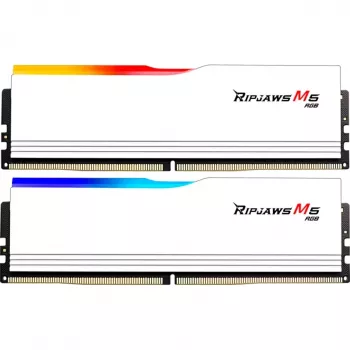 DIMM 64 GB DDR5-5200 (2x 32 GB) Dual-Kit, memória branca, F5-5200J4040A32GX2-RM5RW, Ripjaws M5 RGB, INTEL XMP