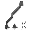 Suporte de monitor de braço duplo Maclean MC-968 com mola a gás 17-57 27 kg carga pesada estável totalmente articulado suporte VESA máx. 200x200