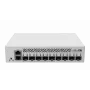 Switch de rede gerido L3 MikroTik CRS310-1G-5S-4S+IN — 1U, 1x Gigabit, 5x SFP, 4x SFP+, 10G, DC/PoE 18–57V, 20W máx.