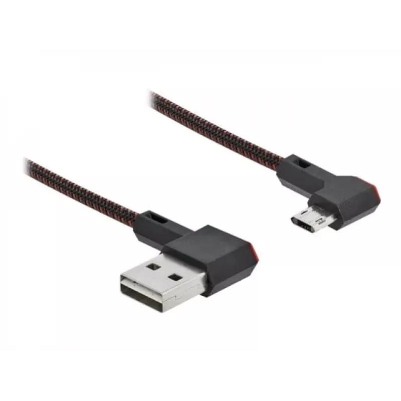 Cabo USB DeLOCK EASY-USB 2.0 Type-A macho para Micro-B macho angular 0,2 m preto