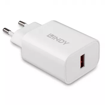Carregador móvel Lindy 73412 para smartphone, tablet branco AC carregamento rápido interior, exterior