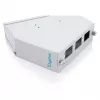 Distribuidor de fibra ótica para calha DIN DIGITUS DN-96893 — angular, 6 SC DX / LC Quad, alumínio, cinzento