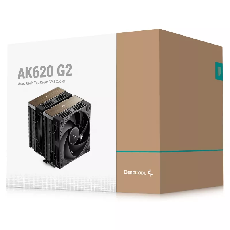 Arrefecedor de ar DeepCool AK620 G2, ventoinha de 120 mm, compatível com LGA1700/1200/115x e AM4/AM5, preto, 144×127×159 mm