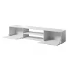 Móvel de TV cama meble SLIDE 200K, 200 x 40 x 37 cm, branco brilhante, tampo em aglomerado