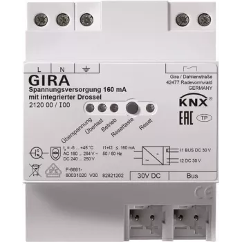 Fonte de alimentação KNX Gira 160mA com bobina REG 212000 (212000)