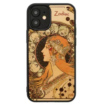 Capa para telemóvel Man and Wood para iPhone 12 mini — série Zodiac, preto